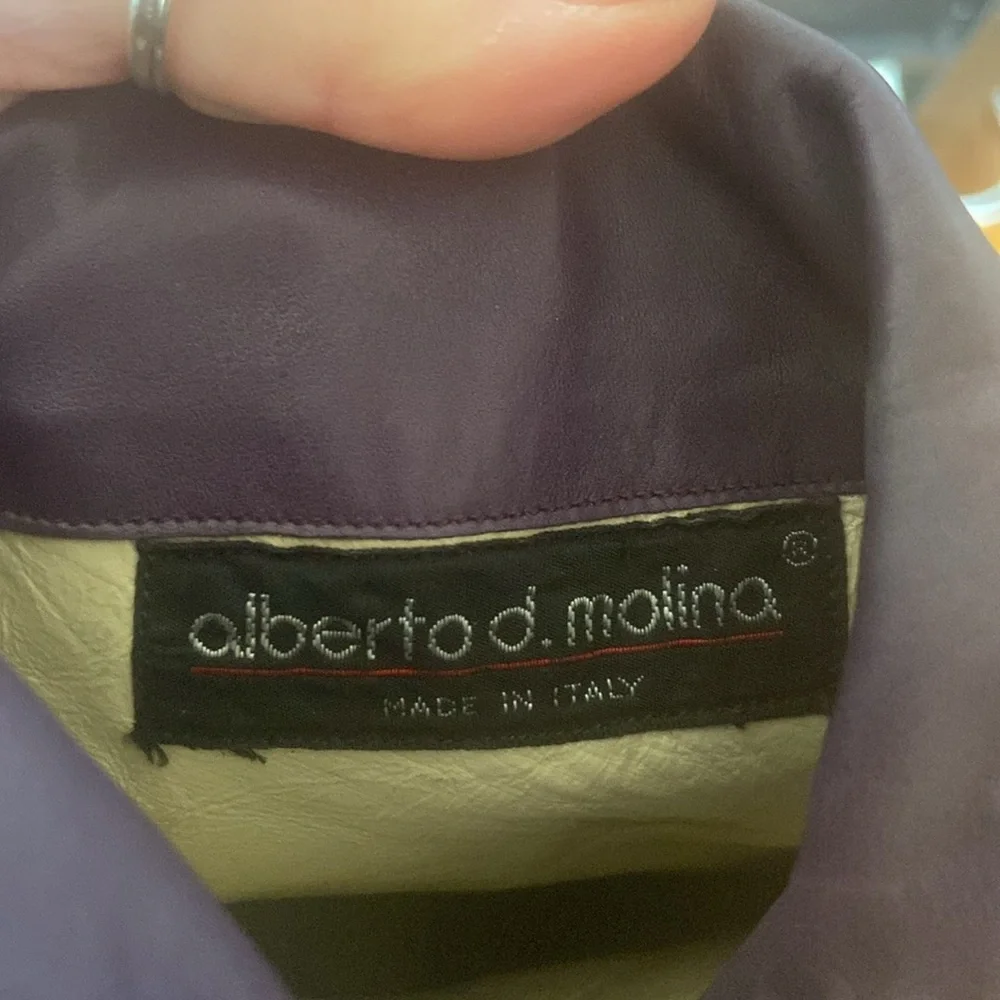 RARE vintage Alberto D. Molina ankle boots, violet purple buttery leather - Picture 3 of 13